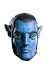 Avatar Deluxe Overhead Adult Jake Sully Latex Mask, Blue, One Size
