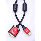 2m PRO GOLD BLACK Cable HDMI vers DVI - c�ble hdmi dvi- Cable Digital pour HD TV - Haute performance - 1080p Full HD - v1.3b /Video / DVI-D (Dual link) 24+1 pins / Contacts Or **Envoi rapide J+1**par PRO Electronics