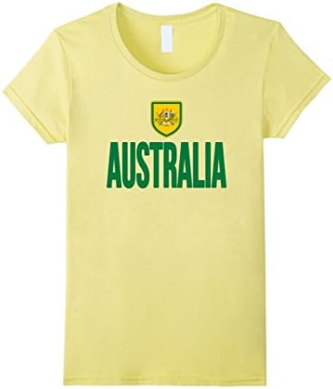 Women's AUSTRALIA Tshirt 2016 Australian Coat of Arms Men Women Kids Large Lemon