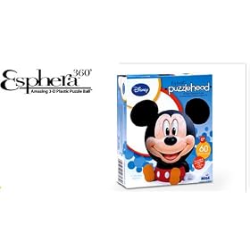 Disney Mickey Mouse Head Esphera 3-D 60-Piece Plastic Puzzle by Puzzle
