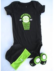 Nike Jordan Infant New Born Baby Boy Girl Shoulder Bodysuit, Booties and Cap 0-6 Months... by Nike