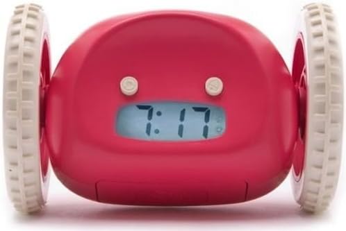 Nanda Home Clocky Running on Wheels 5.25"x3.5"x3.5" Raspberry Alarm Clock