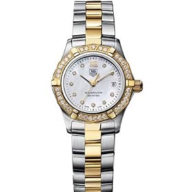 TAG Heuer Aquaracer Diamond Set Bi-Metal Bracelet Ladies Watch WAF1450.BB0825