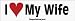 I Love My Wife - Bumper Stickers (Medium 10x2.8 in.)