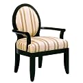 Cameo Back Accent Chair-Stripe
