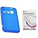 GTMax Blue Soft Rubber Silicone Skin Protector Cover Case + Clear LCD Screen Protector for Verizon HTC 6350 DROID INCREDIBLE 2 Android Phone