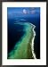 Aerial of Barrier Atoll, Micronesia Framed Photographic Poster Print by John Elk III, 21x29
