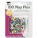 Charles Leonard Pins - Map - 1/8" Head - 100/Card, 21118