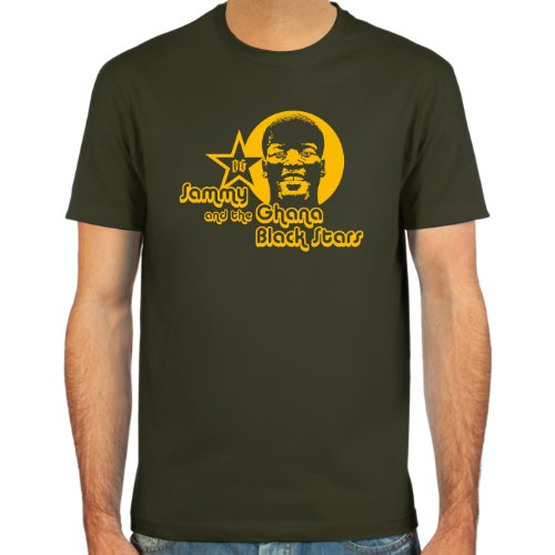T-Shirt Sammy Kuffour ::: Farbauswahl: schwarz, oliv oder navy ::: Größen: S-XL ::: Fußball-Kult