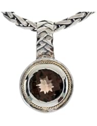 Balissima By Effy Collection Sterling Silver and 18k Yellow Gold Smoky Quartz Pendant Necklace