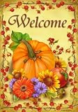 Bittersweet Pumpkin – 12 Inch X 18 Inch Garden Size Decorative Flag Picture