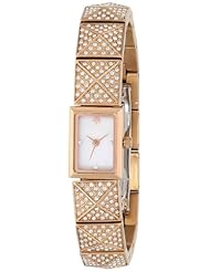 kate spade new york Womens 1YRU0345 Pave Rose Gold Cobble Watch