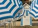 Umbrellas and Beach Hut, Jesolo, Venetian Lagoon, Veneto, Italy, Europe Art Photograp...
