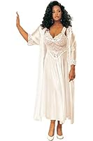 Shirley Of Hollywood Women's Heavenly Stretch Lace & Supple Tricot Long Gown