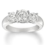 14k White Gold Diamond 3-Stone Ring (2 cttw, H-I, SI2-I1 Clarity)