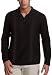 Cubavera Men's Long Sleeve 1/4 Zip Polo Collar Side Panel Sweater