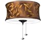 Ellington Fans LKE227ALB Alladin & Bombay Silk Shade Light Kit (Shown with Matte Black Finial)