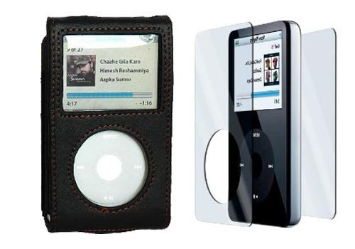 New Premium Leather Cases with Screen Protector For Apple iPod Classic