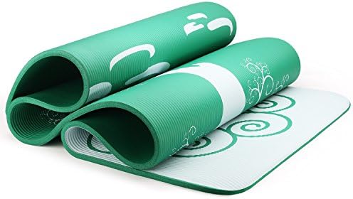 InfiDeals Comfort NBR Premium Print Exercise Yoga Mat with Carry Strap-Choose Your Design and Color, Roots and Beginnings Green