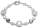Buckley Ladies Rhodium Bracelet With Amethyst Cz/ White Cz