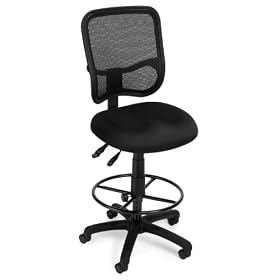 Mesh and Ventilated Office Chair - Modern Mesh Ergonomic Task Arm Stool - OFM - 130-AA3-DK