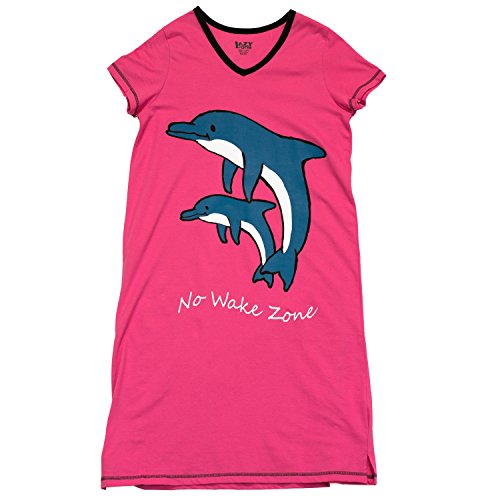 Lazy One Women's Dolphin V-Neck Nightshirt