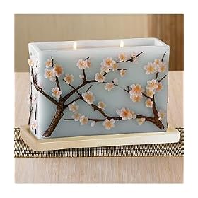 cherry blossoms candle by Red Envelope