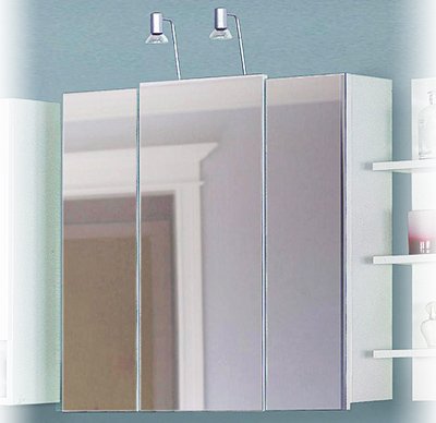 Moderner Badezimmer-Spiegelschrank NIZZA - weiß