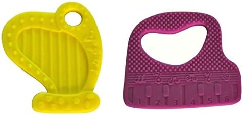 Best Baby Teethers 2 Pack 100% Non-toxic - BPA + Phthalate Free (yellow/purple)