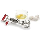 RSVP Endurance Stainless Steel Vintage Style Hand Crank Egg Beater with Red Handle