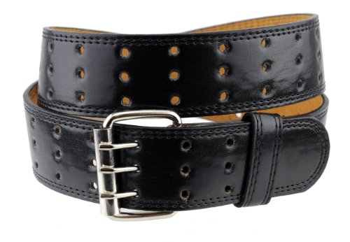 NYfashion101 (TM) Unisex Basic Leather 3 Hole Belt Plus Sizes Available 3holebelt