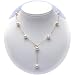 HinsonGayle AAA Premium Round 7.5-8.0mm White Cultured Pearl Tin Cup Necklace (18K Yellow Gold)