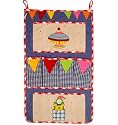 Toy Shop toy organiser with appliquéd spinning top and jack-in-the-box