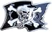 Mens SKULL AND CROSSBONES FLAG Punk Rock Metal Belt Buckle