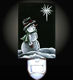 Snowman Wishing on a Star Decorative Night Light