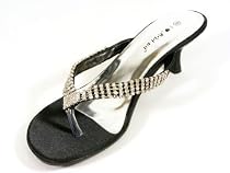 New Ladies Black Diamante Kitten Heel Sandals Sizes 3-8