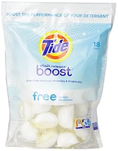 Tide Boost Free Duo Pacs In-Wash Booster 18 Count (Pack of 4)