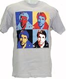 Happy Days The Fonz Fonzie Pop Art Silver T-shirt