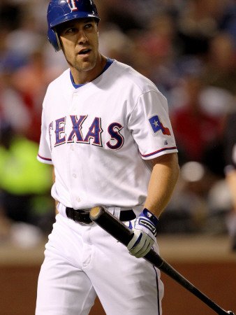 Texas Rangers v. San Francisco Giants, Game 5: David Murphy Photographic Poster Print by Ronald Martinez, 12x16