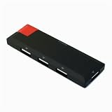シグマAPO スティックタイプ バスパワー4ポートUSB2.0ハブ(ブラック) HBHM401BKの画像