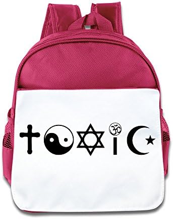 NATY Religion Is Toxic Freethinker Unisex School Backpacks With Pink For Youth