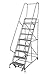 Cotterman 1009R2632A3E10B4AC1P6 - Rolling Ladder Steel 120In. H. Gray