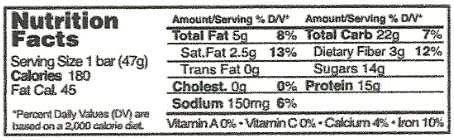 Grab1 Peanut Butter Protein Bars 5 Count FREE SHIPPING!