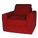 Fun Furnishings Chair Sleeper,  Red Micro Suede