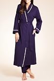 Per Una Pure cotton Plain Wrap Dressing Gown [T37-6269-S]
