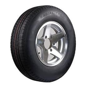 Carlisle Radial Trail Trailer Tires ST175 80R 13, Aluminum Star Wheels by 