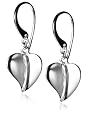 Sterling Silver Heart Dangle Earrings
