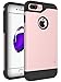 iPhone 7 Plus Case, LK [Armor Shield] Shock Absorbent Dual Layer Hard PC Cover + TPU Inner Hybrid Defender Case For Apple iPhone 7 Plus (Rose Gold)