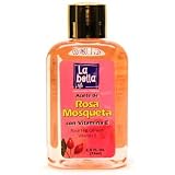 La Bella Rosa Mosqueta Rose Hip Oil with Vitamin-E 2.5 oz.