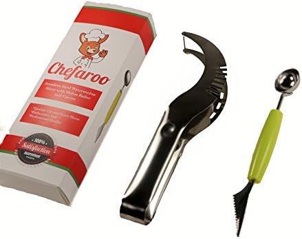 Stainless Steel Watermelon Cutter with Free Melon Baller and Carver